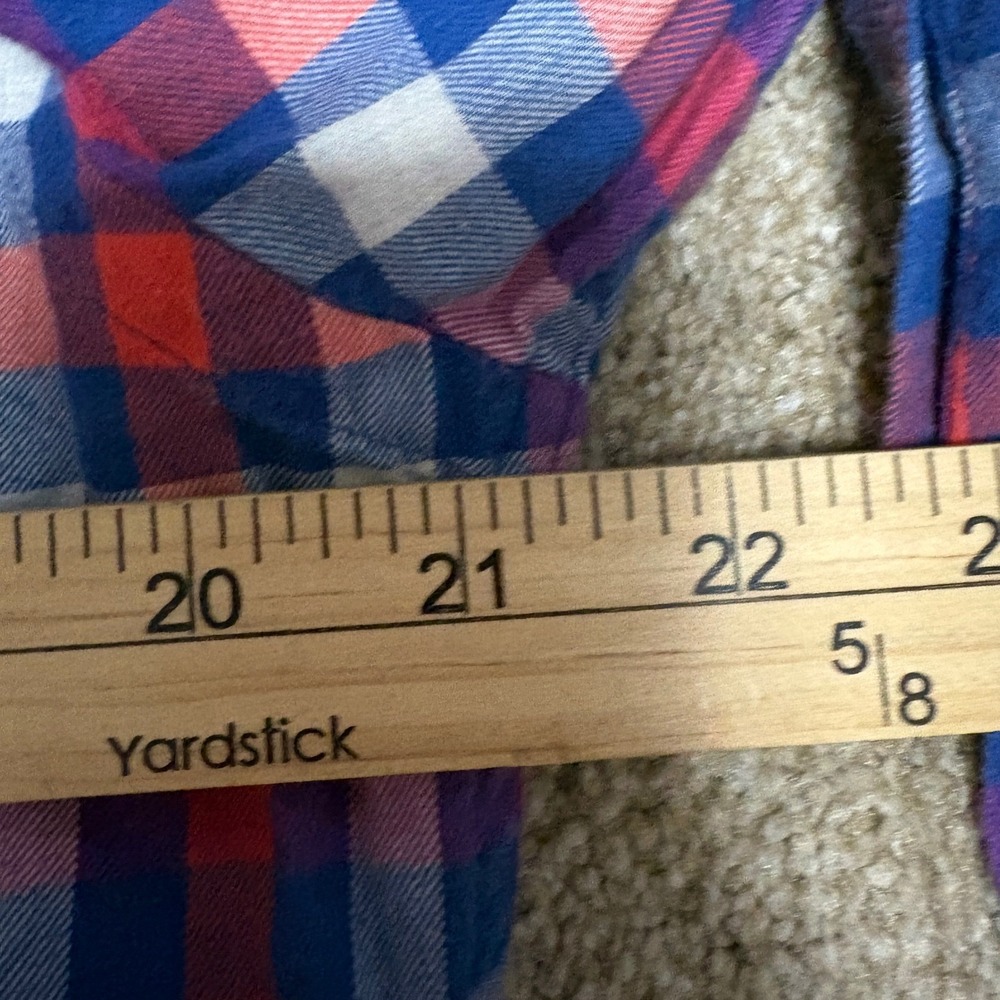 Southern Tide Mens Medium Button Down Shirt Blue Red Plaid Classic Long Sleeve - Picture 6 of 7